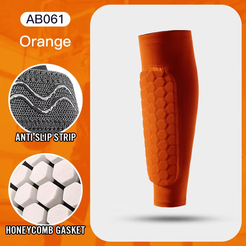 Premium Football Shin Guard Socks with Foam Padding - Calf Compression Sleeve & Honeycomb Design for Ultimate Protection and Comfort in Soccer!