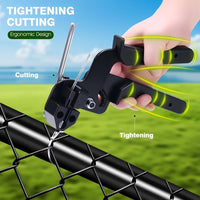 Heavy-Duty Metal Zip Ties with Stainless Steel Tie Gun - 100 Pack, 11.8 Inch UV Resistant Fastening Tool for Fences and Outdoor Use