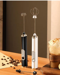 Versatile Rechargeable Milk Frother with 3 Heads & Speeds - Perfect for Lattes, Cappuccinos, Matcha, and More!