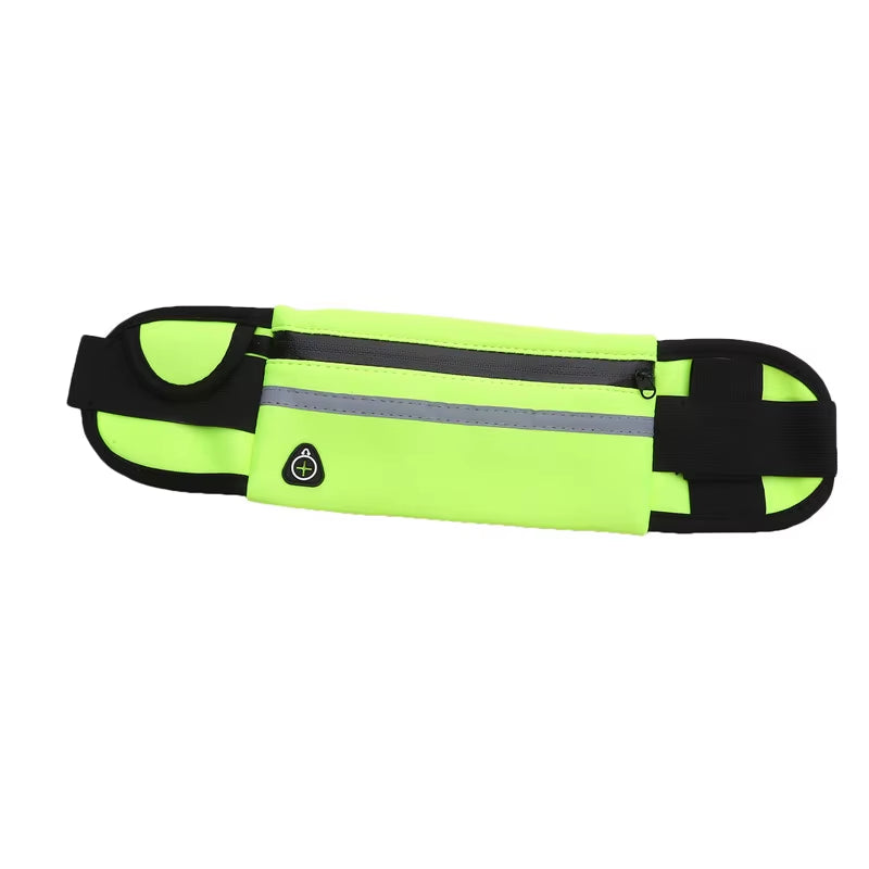 Comfortable Sport Running Waist Bag for Men & Women - Stylish Fanny Pack with Safety Tape for Gym, Cycling & Phone Storage