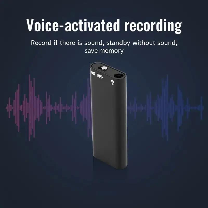 Professional Voice-Activated Digital Recorder - 32GB Noise-Canceling MP3 Player, Ultra-Thin Portable Design for Business Meetings, Battery Not Included