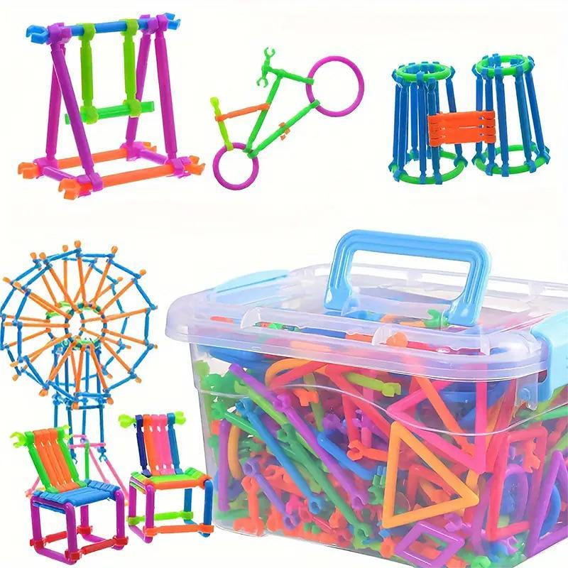 Enchanting 200-Piece Magic Wand Building Block Set - Educational Engineering Toy for Creative Play, Ideal Gift for Birthdays & Holidays!