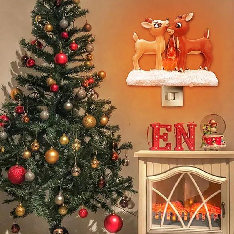 2025 Reindeer Nightlight - Adorable LED Holiday Lamp for Kids' Rooms & Festive Decorations