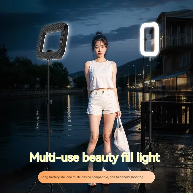 Portable Rechargeable Ring LED Fill Light for Selfies and Live Broadcasts