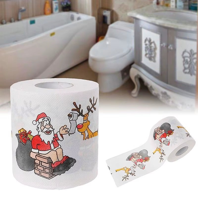 Festive & Fun Christmas Toilet Paper Roll - Adorable Holiday Prints for Charming Home Decor!