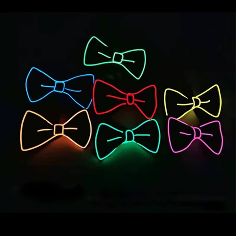 Illuminate Your Style: Men's LED Glowing Bow Tie for Parties, Halloween, Christmas & Clubbing