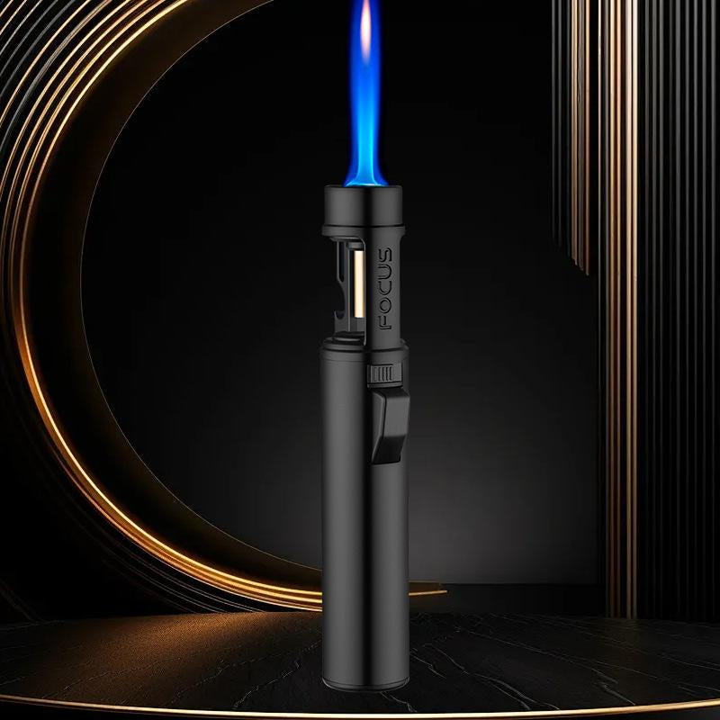Ultimate 2-in-1 Windproof Torch Lighter & Bottle Opener - Refillable Adjustable Flame for Outdoor Adventures!