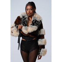 Chic Portia Cropped Faux Fur Jacket - Elevate Your Style!