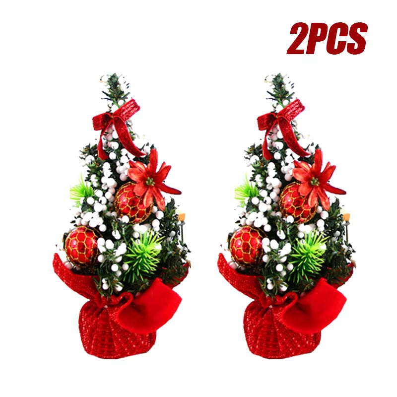 Adorable 3PCS Mini Christmas Tree Set - Perfect Desktop Decorations & Kids' Gifts for a Festive Window Display