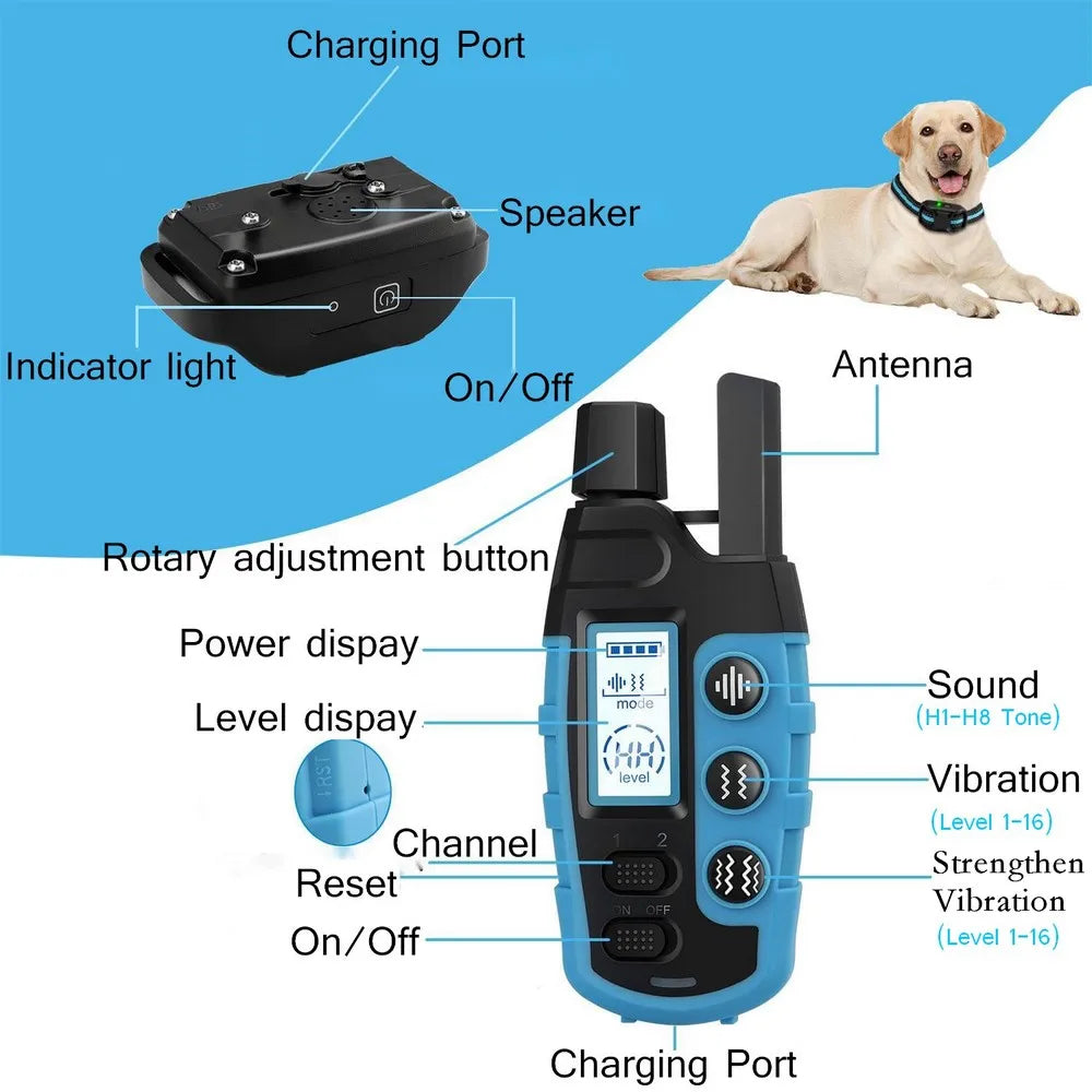 Ultimate 3300Ft No Shock Dog Training Collar - Rechargeable, Waterproof E-Collar with Beep and Vibration for Effective Pet Training
