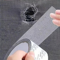Repair Your Screens Like New: Durable Gray Adhesive Fiberglass Mesh Tape for Windows & Doors