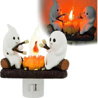Flickering Flame 3D Ghost Nightlight - Spooky Candle Atmosphere Decor & Perfect Halloween Gift for Kids