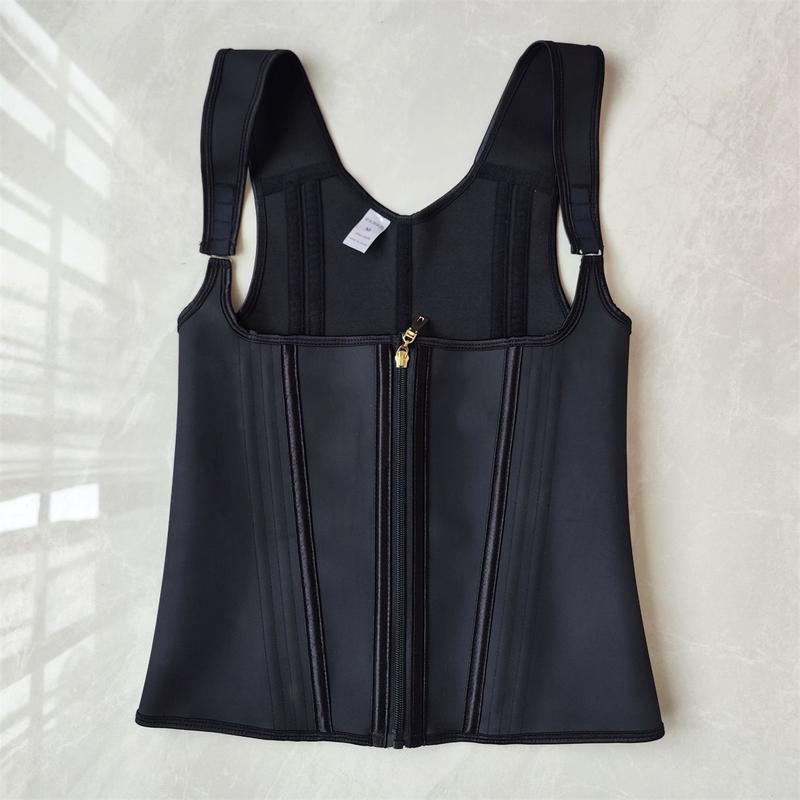 Elevate Your Curves: High-Waisted Sauna Bodysuit & Tank Top Set for Ultimate Abdominal Control & Slimming Style