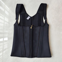 Elevate Your Curves: High-Waisted Sauna Bodysuit & Tank Top Set for Ultimate Abdominal Control & Slimming Style