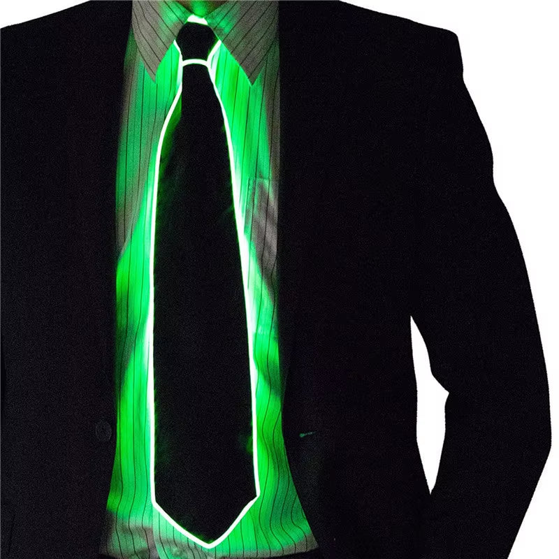 Men's LED Glowing Neon Tie - Perfect for Parties, Halloween, Christmas, and Club Events!