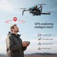 Aerovibe 2025 V06S 4K GPS Drone with 3-Axis Gimbal, 1080P Camera, LCD Screen, Follow Me Feature, Real-Time 5GHz FPV, Auto Return, Ideal for Beginners, Lightweight with Long Flight Time