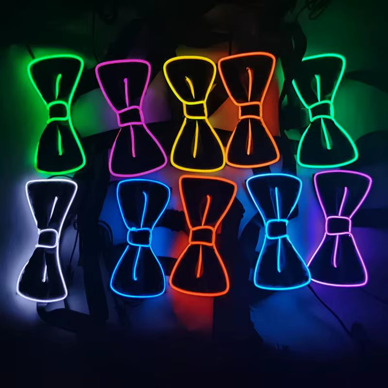 Illuminate Your Style: Men's LED Glowing Bow Tie for Parties, Halloween, Christmas & Clubbing