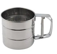 Premium Stainless Steel Flour Sifter with Hand Press - Perfect for Baking & Powder Sugar Shaking!