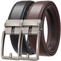 Luxury Click Belts for Men - Designer Fashion Automatic Buckle Genuine Leather Waist Strap for High-Quality Jeans