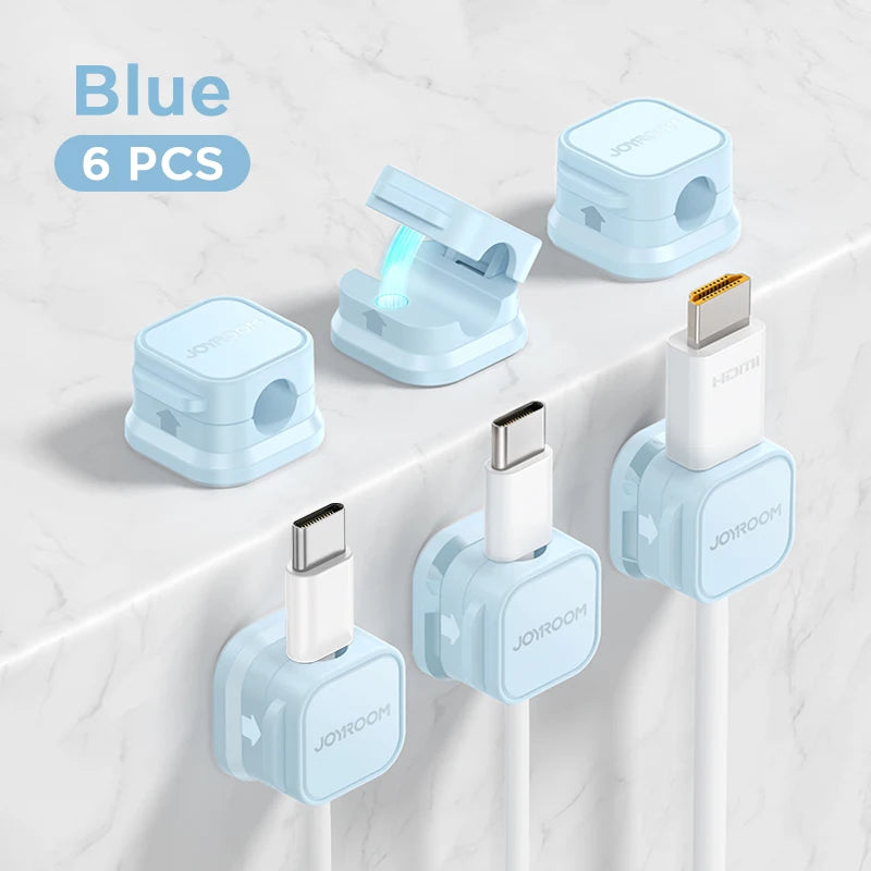 Adjustable Magnetic Cable Clips - Under Desk Wire Management Organizer