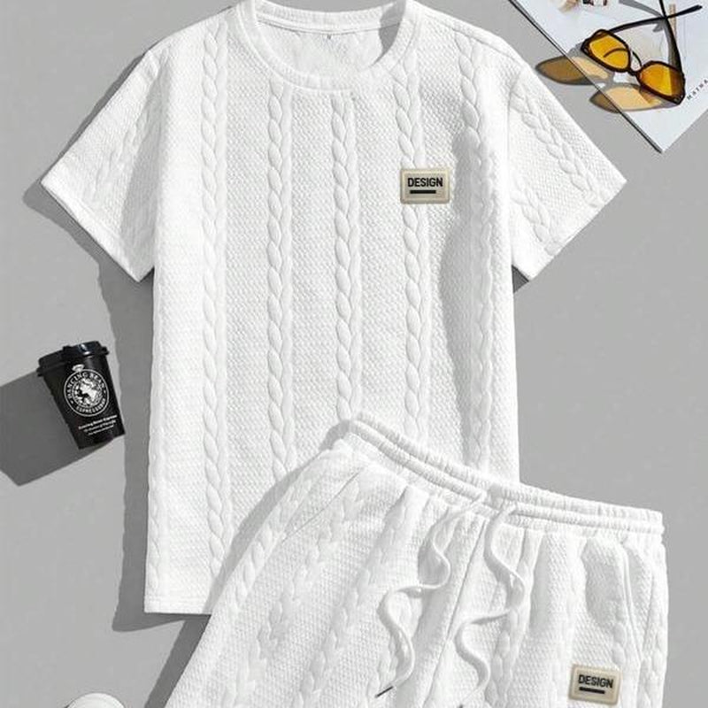 Oversized Men’s 2-Piece Summer Set (L-7XL) – Breathable Shirt & Shorts for Daily Wear & Beach