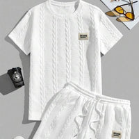 Oversized Men’s 2-Piece Summer Set (L-7XL) – Breathable Shirt & Shorts for Daily Wear & Beach
