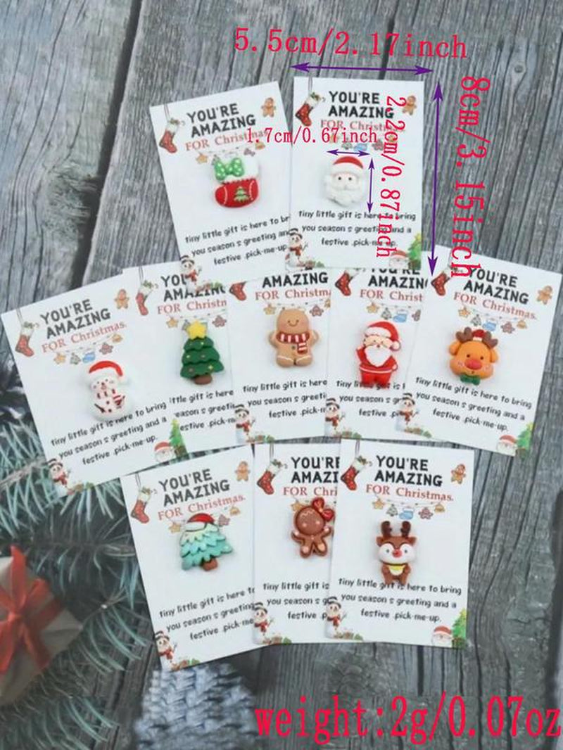 10Pcs Xmas Pocket Hugs - Unique Resin Gadgets & Encouragement Cards for Friends & Family - Perfect Holiday & Valentine’s Day Gift!