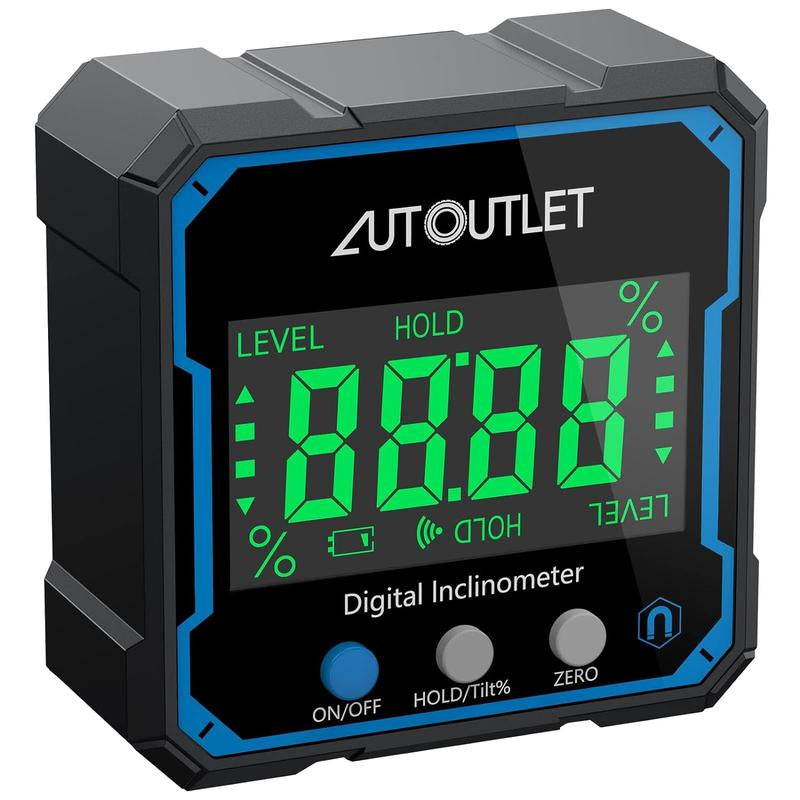 Digital Angle Finder Protractor with Magnetic Base & Backlight - Precision Level Gauge for Woodworking & Inclinometer Tool