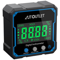 Digital Angle Finder Protractor with Magnetic Base & Backlight - Precision Level Gauge for Woodworking & Inclinometer Tool