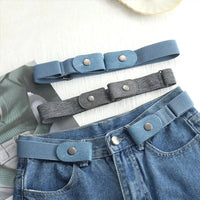 Buckle-Free Adjustable Stretch Elastic Waist Band for Men & Women - Invisible and Comfortable Belt for Jeans and Dresses