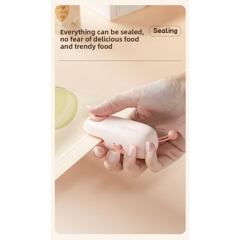 Portable Mini Snack Sealer - Compact Heat Sealing Tool for Plastic Bags