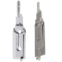 SS001 Professional Stainless Steel Key Decoder & Precision Lock Pick Tool Set - Versatile O-Ring Maintenance Kit with Gear Wrench for Automotive Repair