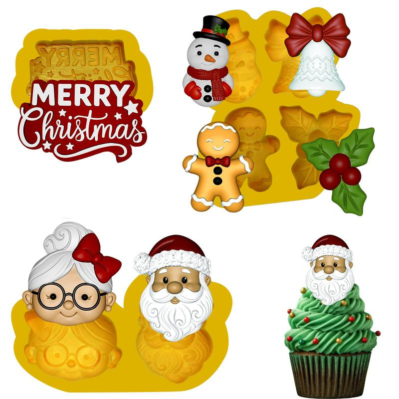 Festive Christmas Noel Mold Set - 3 Piece Collection