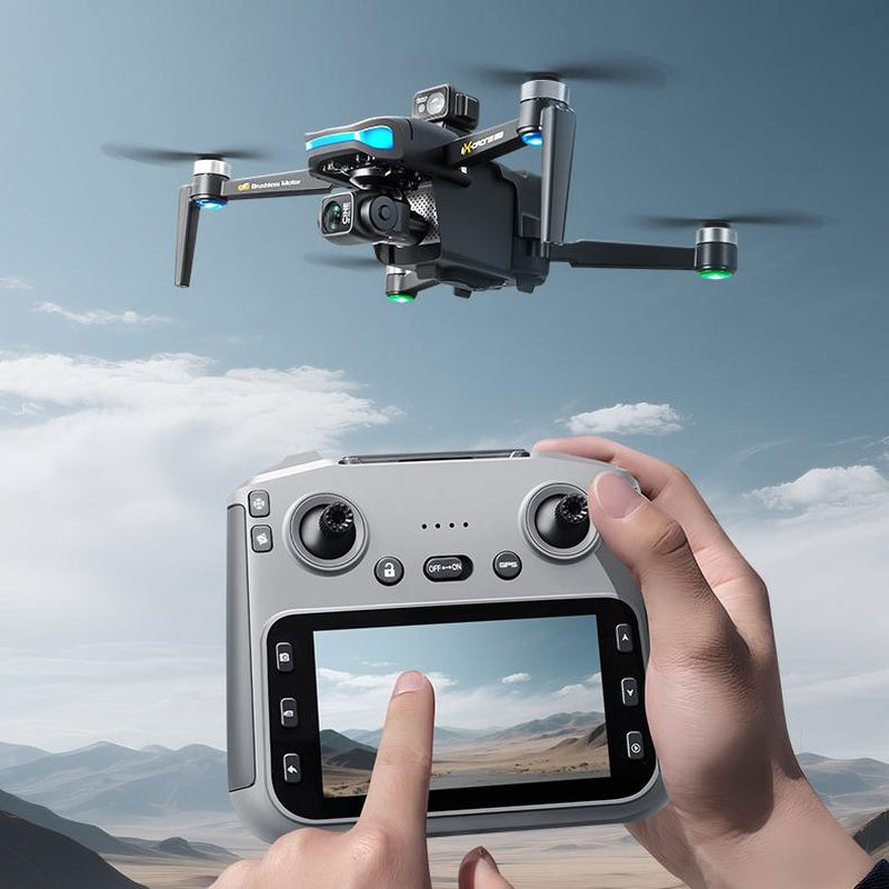 Aerovibe 2025 V06S 4K GPS Drone with 3-Axis Gimbal, 1080P Camera, LCD Screen, Follow Me Feature, Real-Time 5GHz FPV, Auto Return, Ideal for Beginners, Lightweight with Long Flight Time