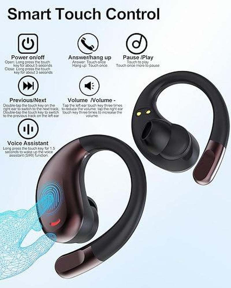 Ultimate Wireless Bluetooth Earbuds - ENC Noise-Cancelling Sport Headphones with Clear Call Mic