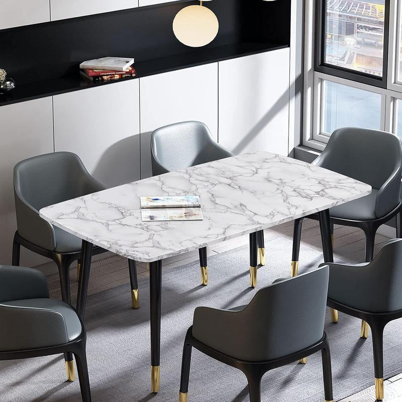Glossy White Grey Marble Contact Paper - 15.7" x 118" Self-Adhesive Peel and Stick Wallpaper for Countertops, Cabinets, and Bathrooms