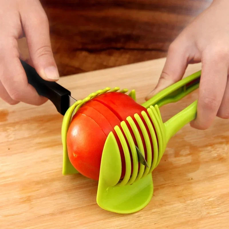 Ultimate Stainless Steel Onion Holder & Vegetable Slicer - Safe & Handy Kitchen Gadget for Effortless Cutting