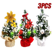 Adorable 3PCS Mini Christmas Tree Set - Perfect Desktop Decorations & Kids' Gifts for a Festive Window Display