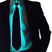 Men's LED Glowing Neon Tie - Perfect for Parties, Halloween, Christmas, and Club Events!