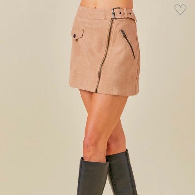 Chic Faux Suede Mini Skirt for Effortless Style