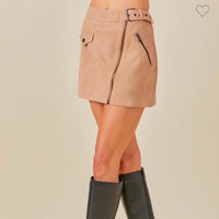 Chic Faux Suede Mini Skirt for Effortless Style