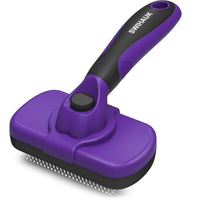 Self-Cleaning Slicker Brush for Dogs & Cats – Gentle Grooming, Easy Deshedding & Hair Removal (Pink)