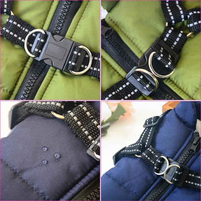 Ultimate Winter Dog Jacket with Harness – Waterproof & Warm Coat for Large Breeds like Labrador, French Bulldog & Chihuahua