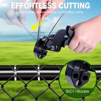 Heavy-Duty Metal Zip Ties with Stainless Steel Tie Gun - 100 Pack, 11.8 Inch UV Resistant Fastening Tool for Fences and Outdoor Use