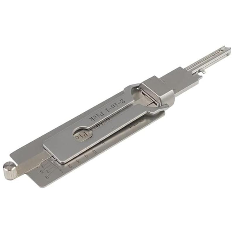 SS001 Professional Stainless Steel Key Decoder & Precision Lock Pick Tool Set - Versatile O-Ring Maintenance Kit with Gear Wrench for Automotive Repair