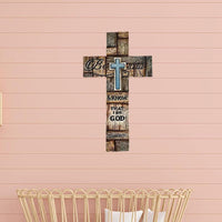 Elegant Wooden Cross Wall Art - Inspirational Bible Verse Decor for Prayer Rooms & Home, Perfect Christian Gift for Any Occasion