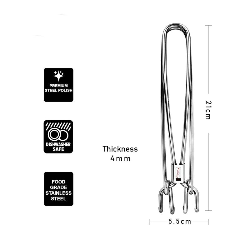 Heavy-Duty Stainless Steel Hot Pot Gripper Tongs | Heat-Resistant Kitchen Tool for Safe Lifting