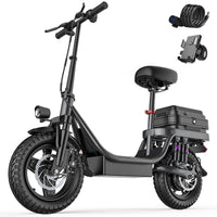 High-Performance Adult Electric Scooter - 20 MPH, 45 Miles Range, Foldable, Dual Brake & Suspension, Stylish Design, Perfect Christmas Gift!