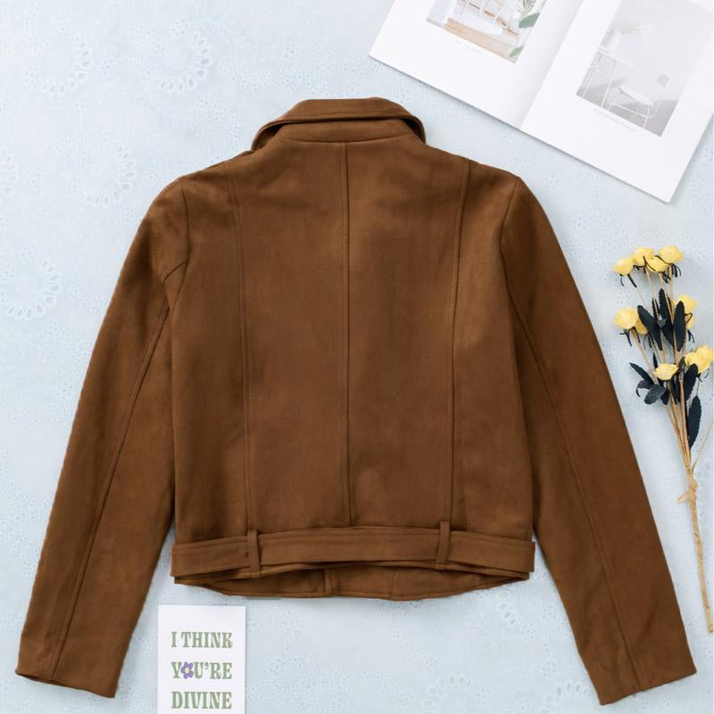 Trendy Suede Zip-Up Jacket for Ultimate Style and Comfort