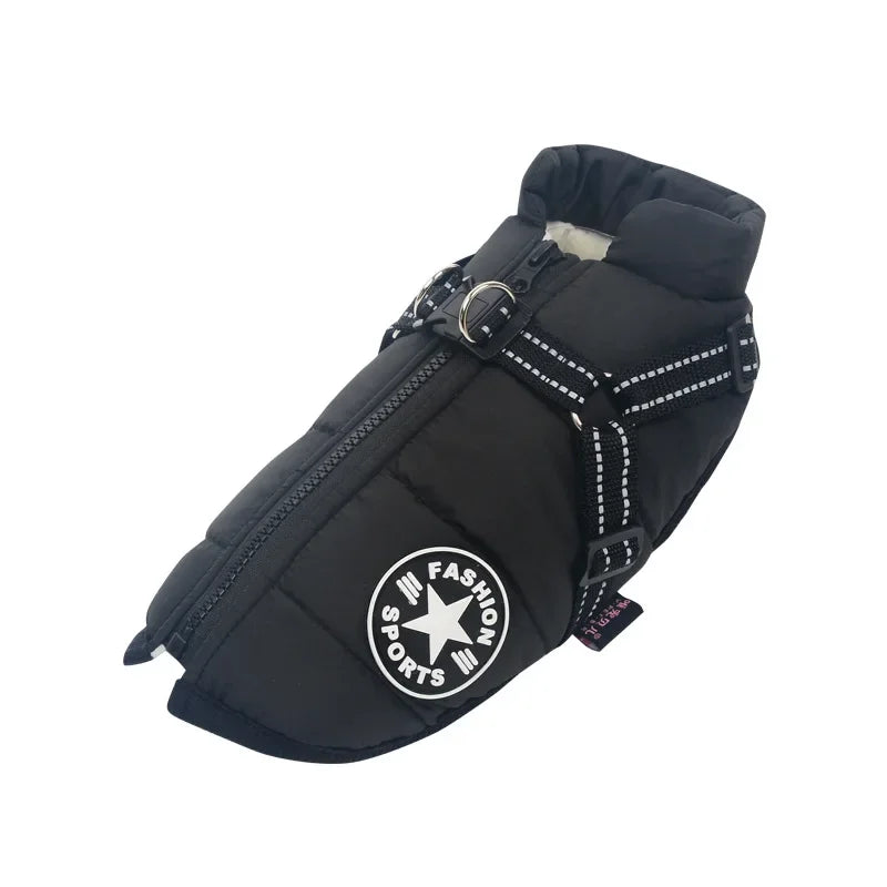 Ultimate Winter Dog Jacket with Harness – Waterproof & Warm Coat for Large Breeds like Labrador, French Bulldog & Chihuahua